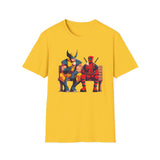 Wolverine and Deadpool eating ice cream - Softstyle T-Shirt