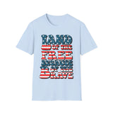 USA America "Land of the free because of the brave" - Softstyle T-Shirt