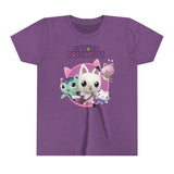 Gabby's Dollhouse backside Kids - Double T-Shirt Youth Short Sleeve Tee