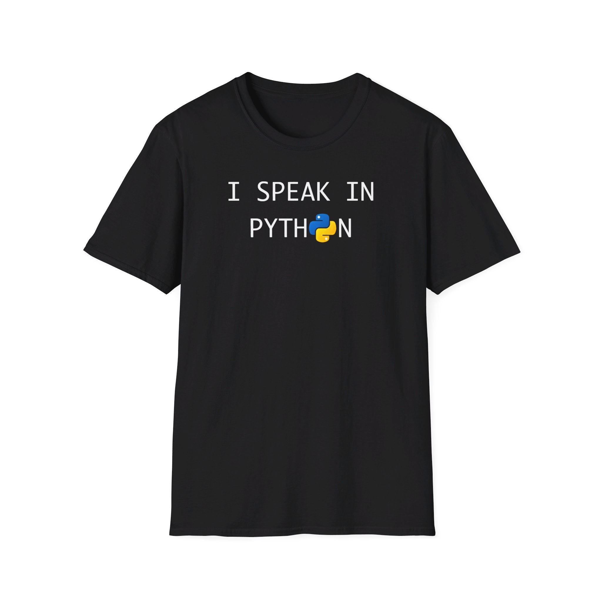 I speak in Python - Softstyle T-Shirt