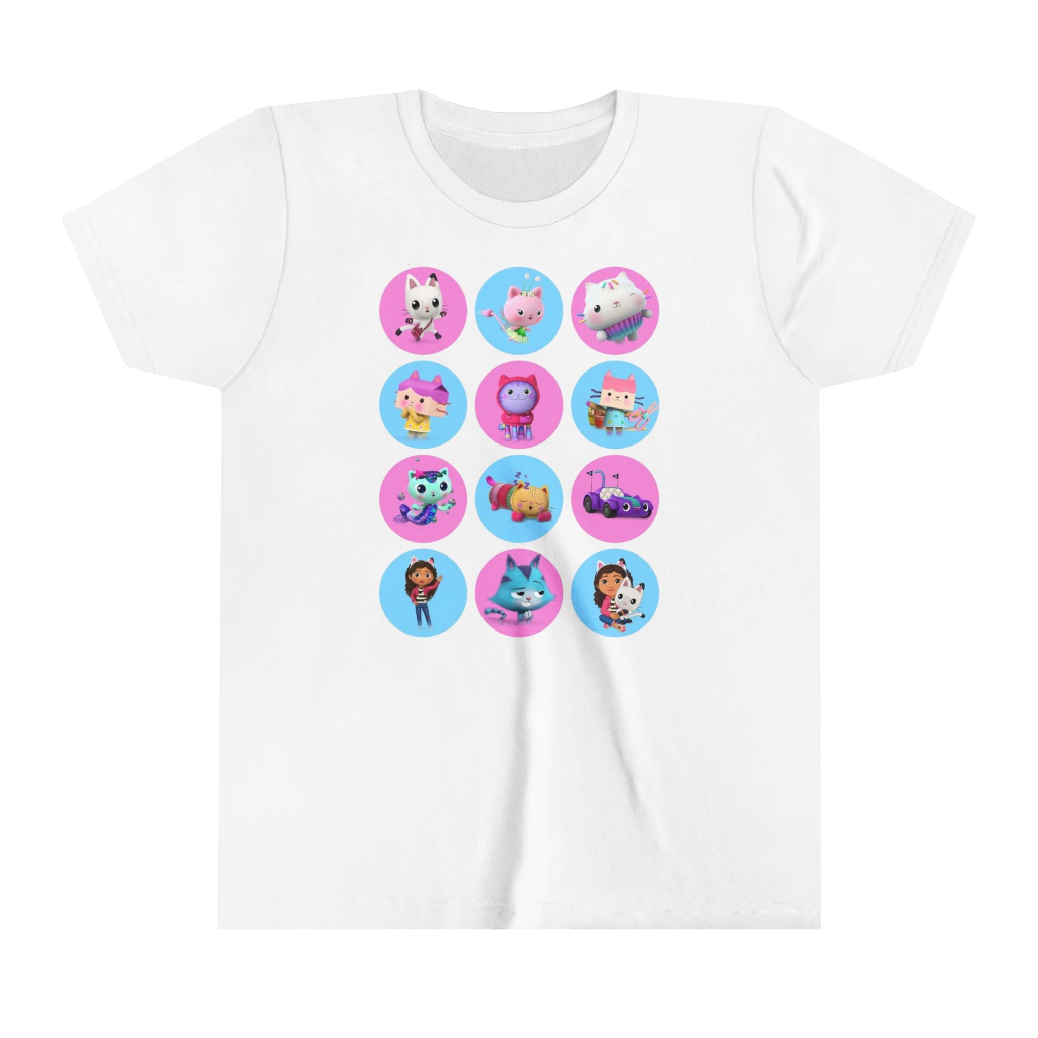 Gabby's Dollhouse circles - Youth Short Sleeve Tee