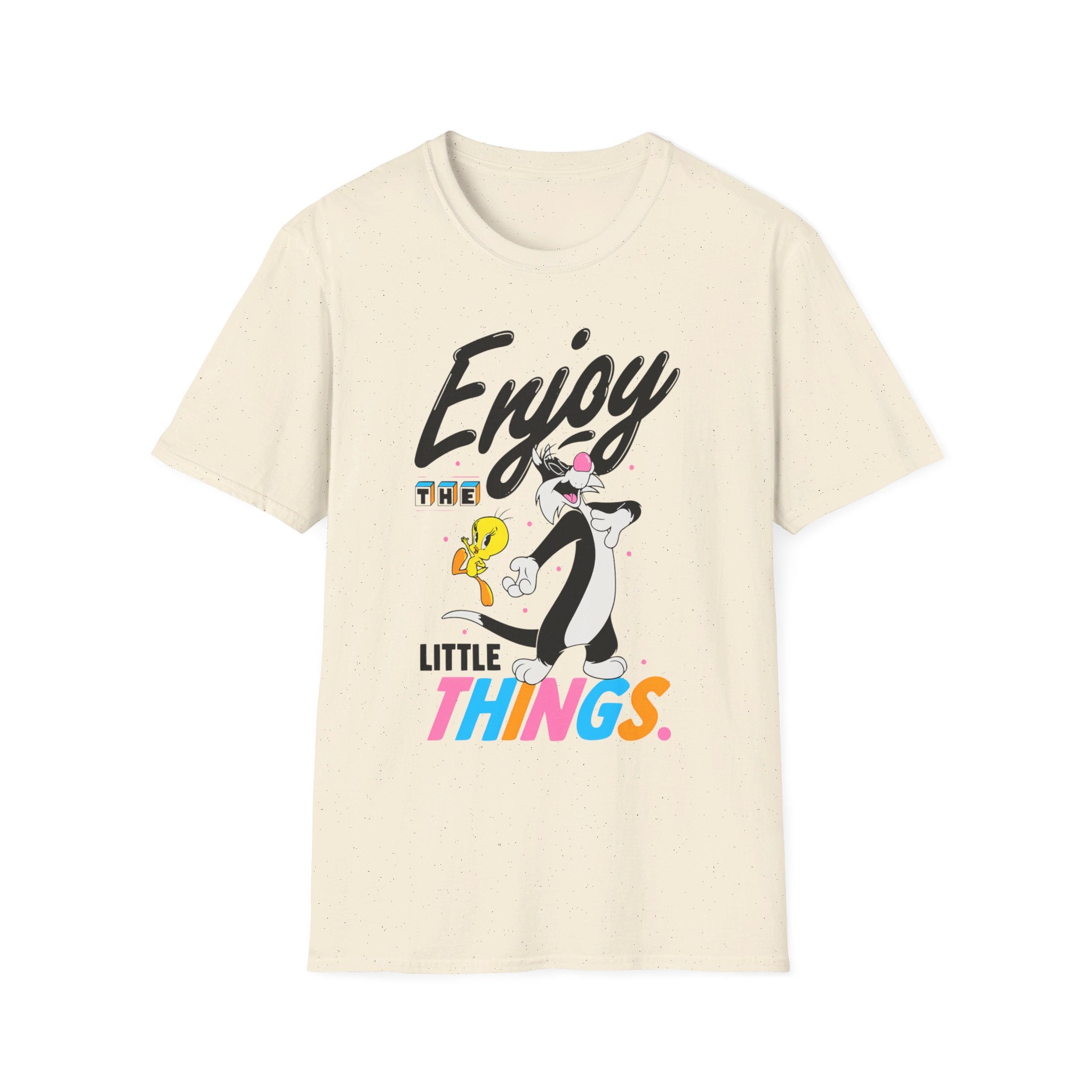 Tweety Bird and Sylvester "Enjoy the little things." - Softstyle T-Shirt