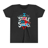 Spider-Man "I stole his shield" Kids - Youth Short Sleeve Tee