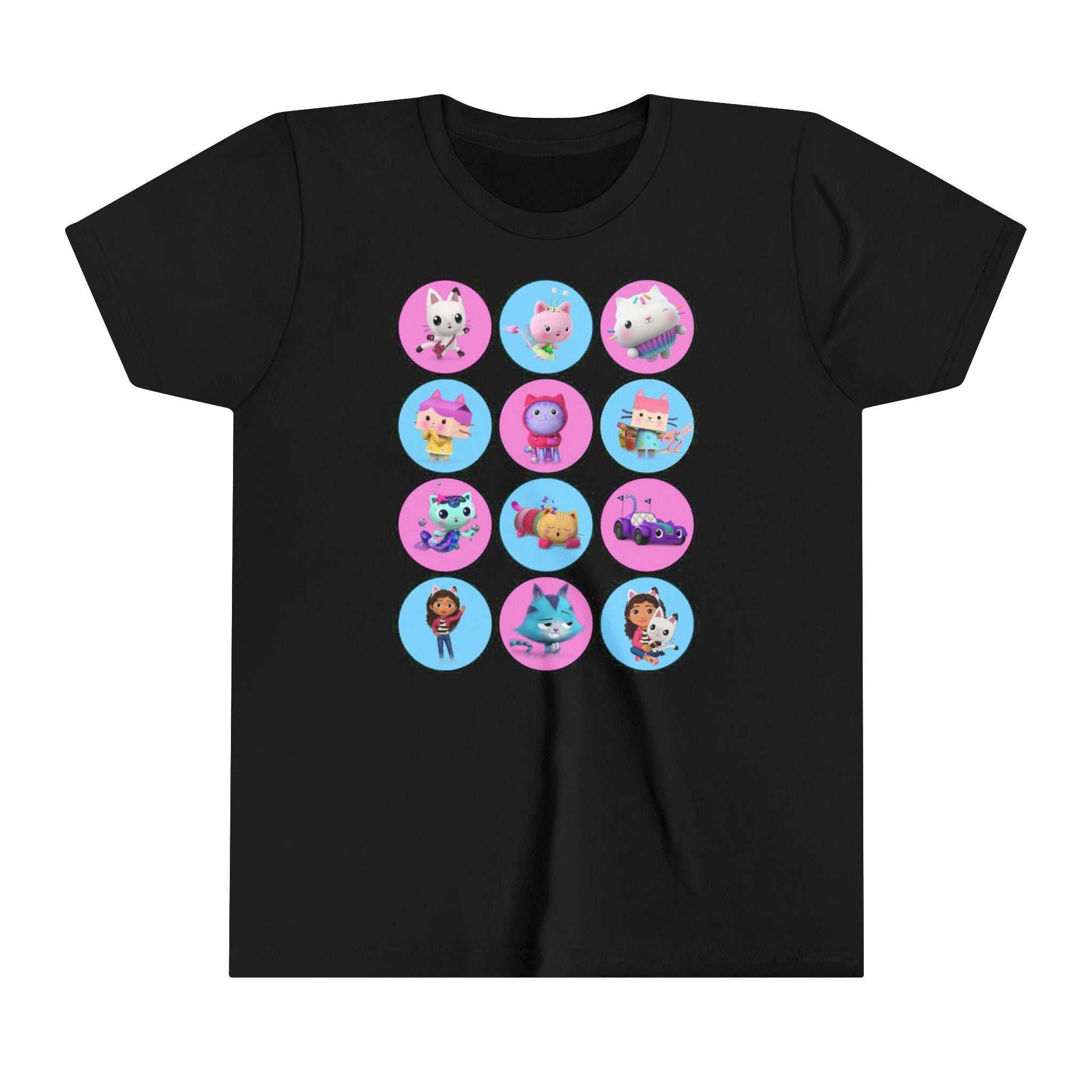 Gabby's Dollhouse circles - Youth Short Sleeve Tee