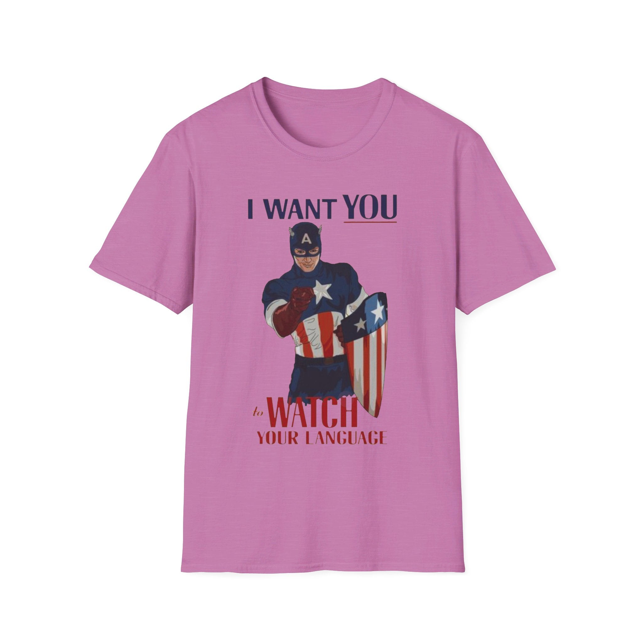 Captain America "I want you to watch your language" - Softstyle T-Shirt