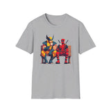 Wolverine and Deadpool eating ice cream - Softstyle T-Shirt