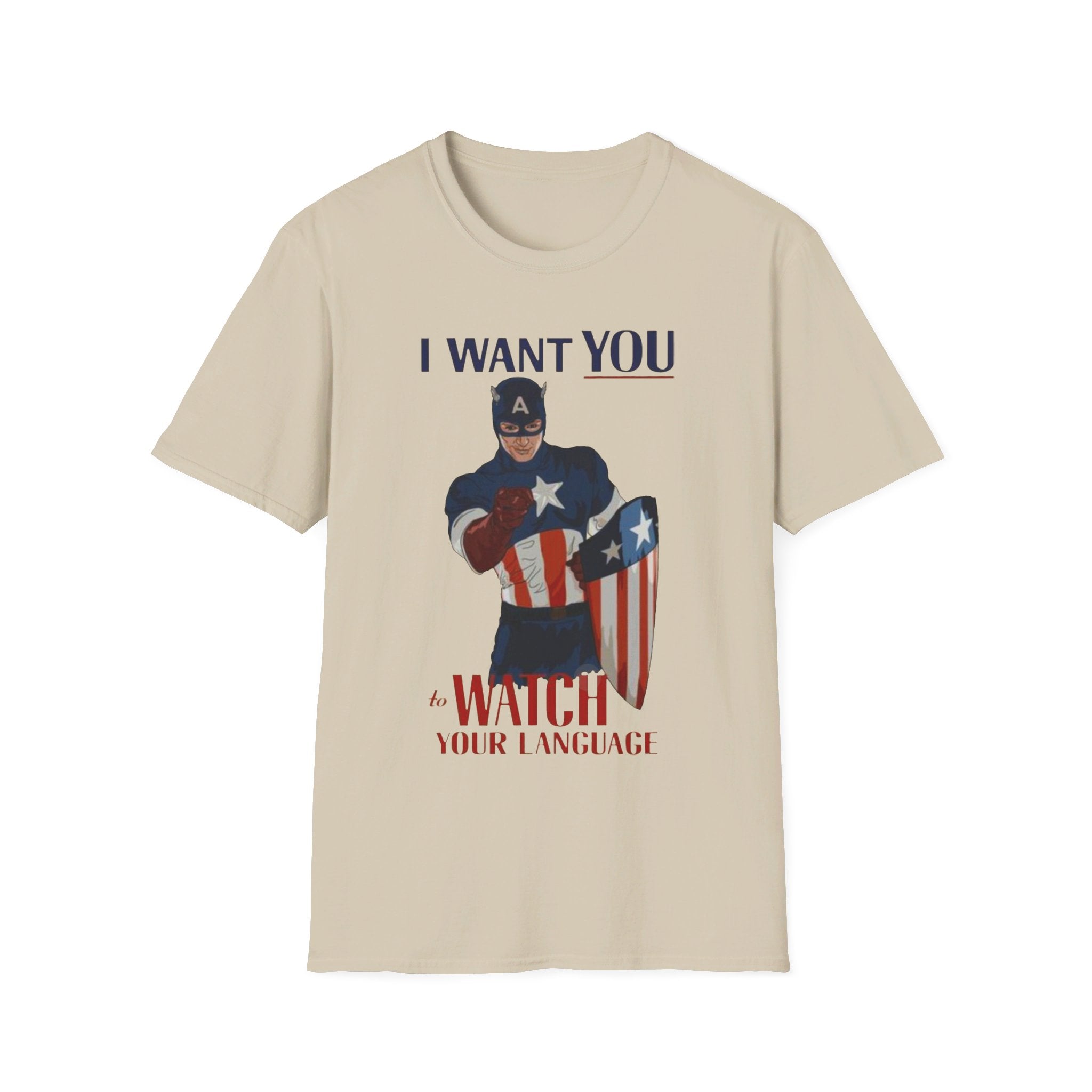 Captain America "I want you to watch your language" - Softstyle T-Shirt