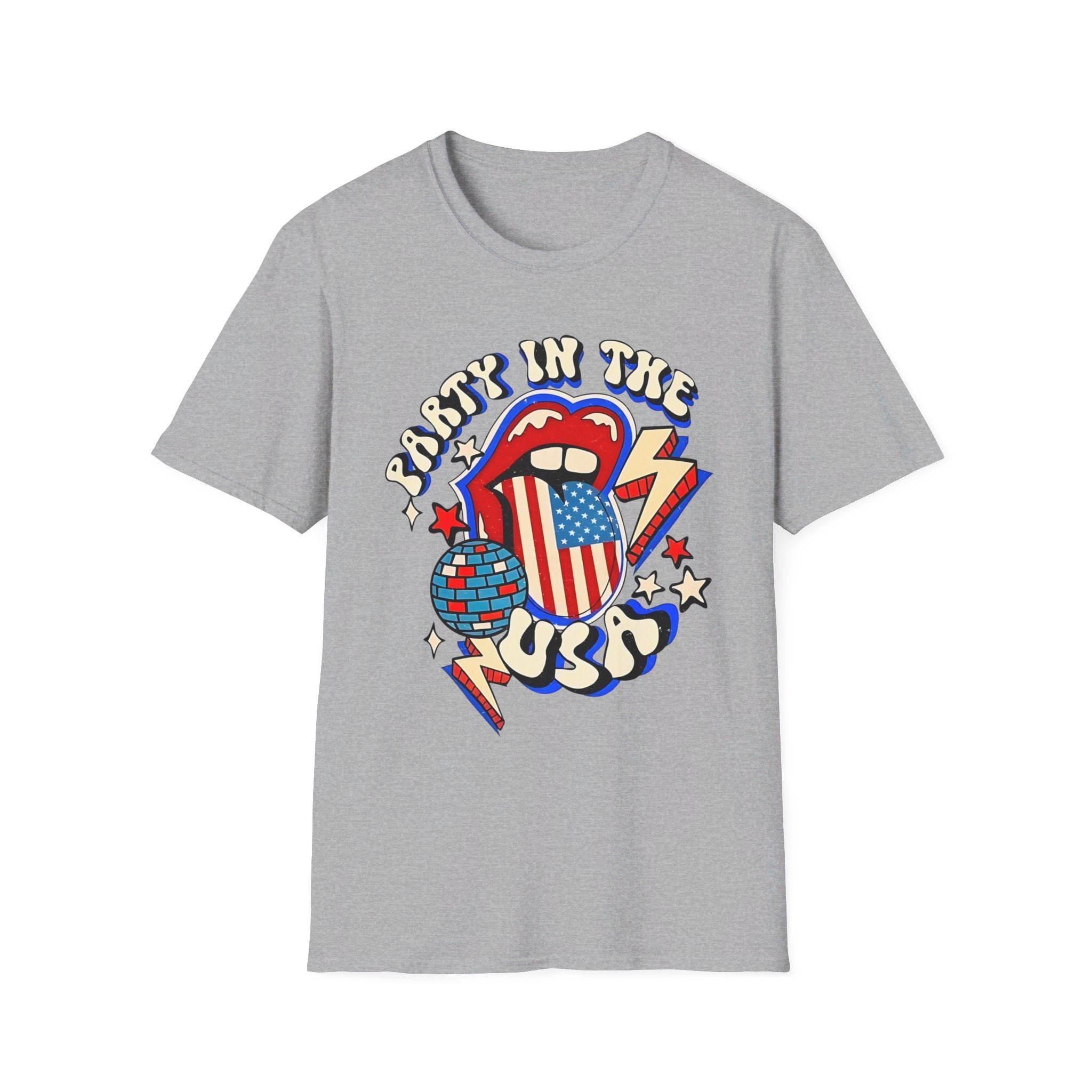 USA Party in the USA: Miley Cyrus lyrics - Softstyle T-Shirt