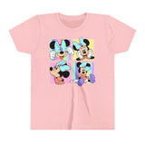 Minnie Mouse portraits emotions Kids - Youth Short Sleeve Tee