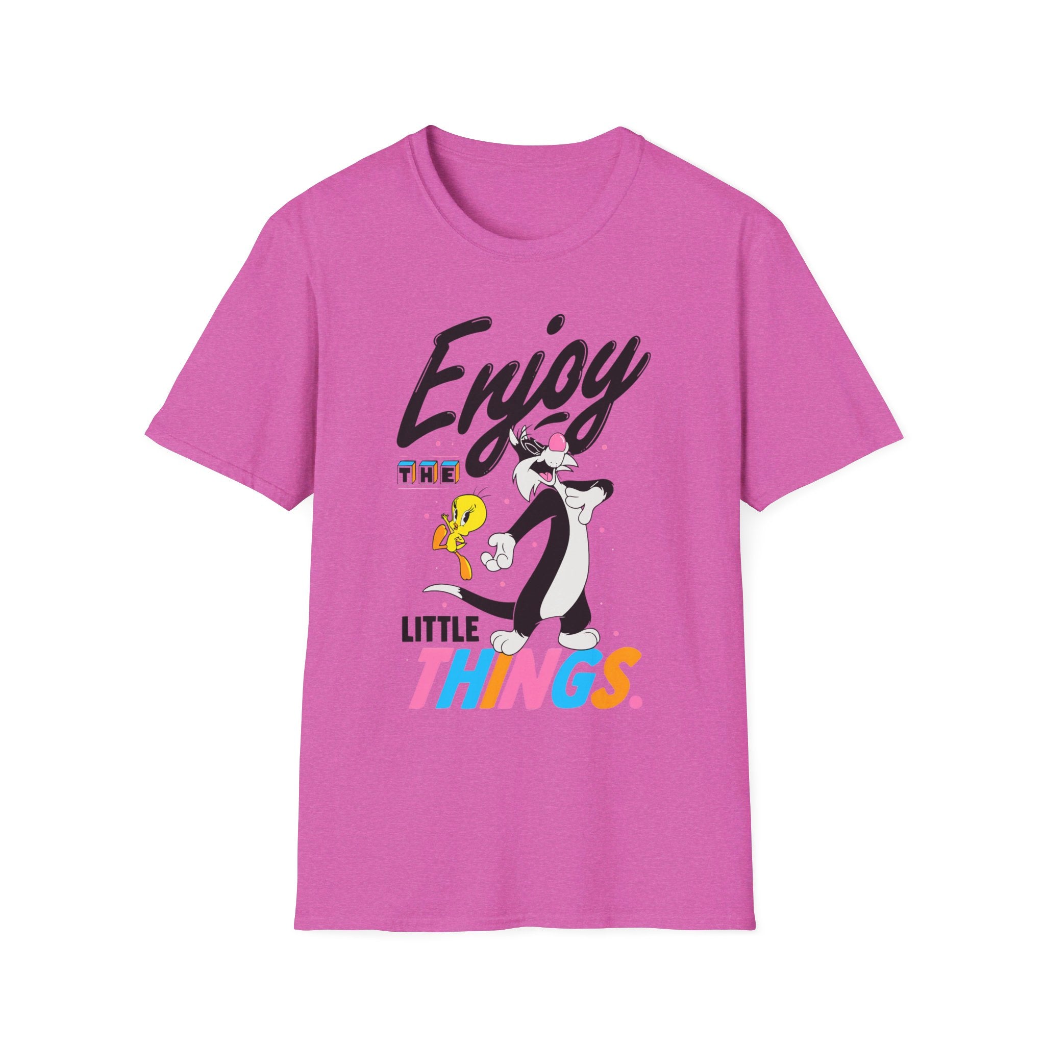 Tweety Bird and Sylvester "Enjoy the little things." - Softstyle T-Shirt