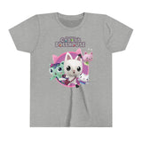 Gabby's Dollhouse backside Kids - Double T-Shirt Youth Short Sleeve Tee