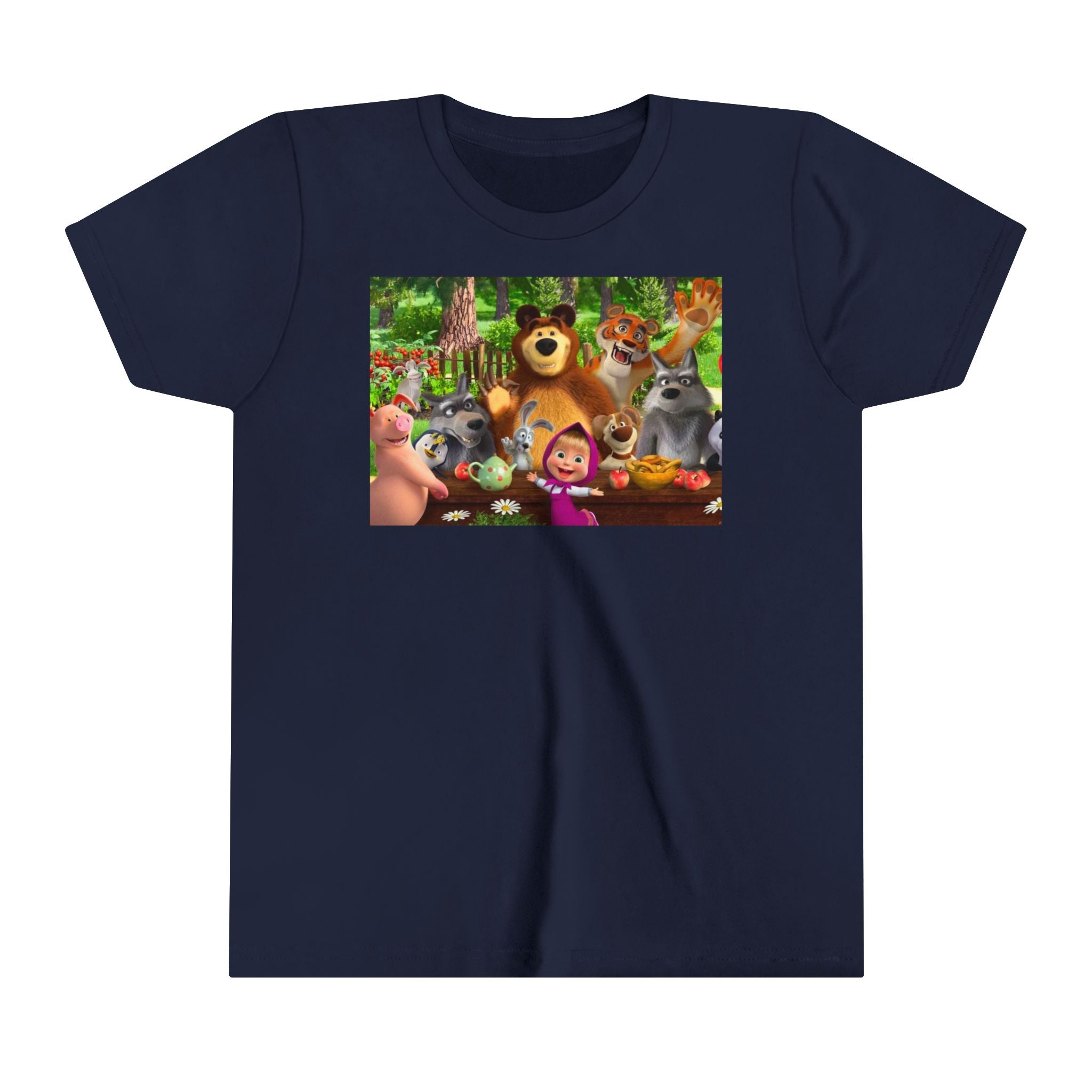 Masha and the bear photograph Kids - Youth Short Sleeve Tee