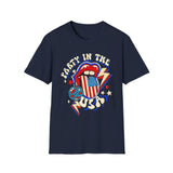 USA Party in the USA: Miley Cyrus lyrics - Softstyle T-Shirt