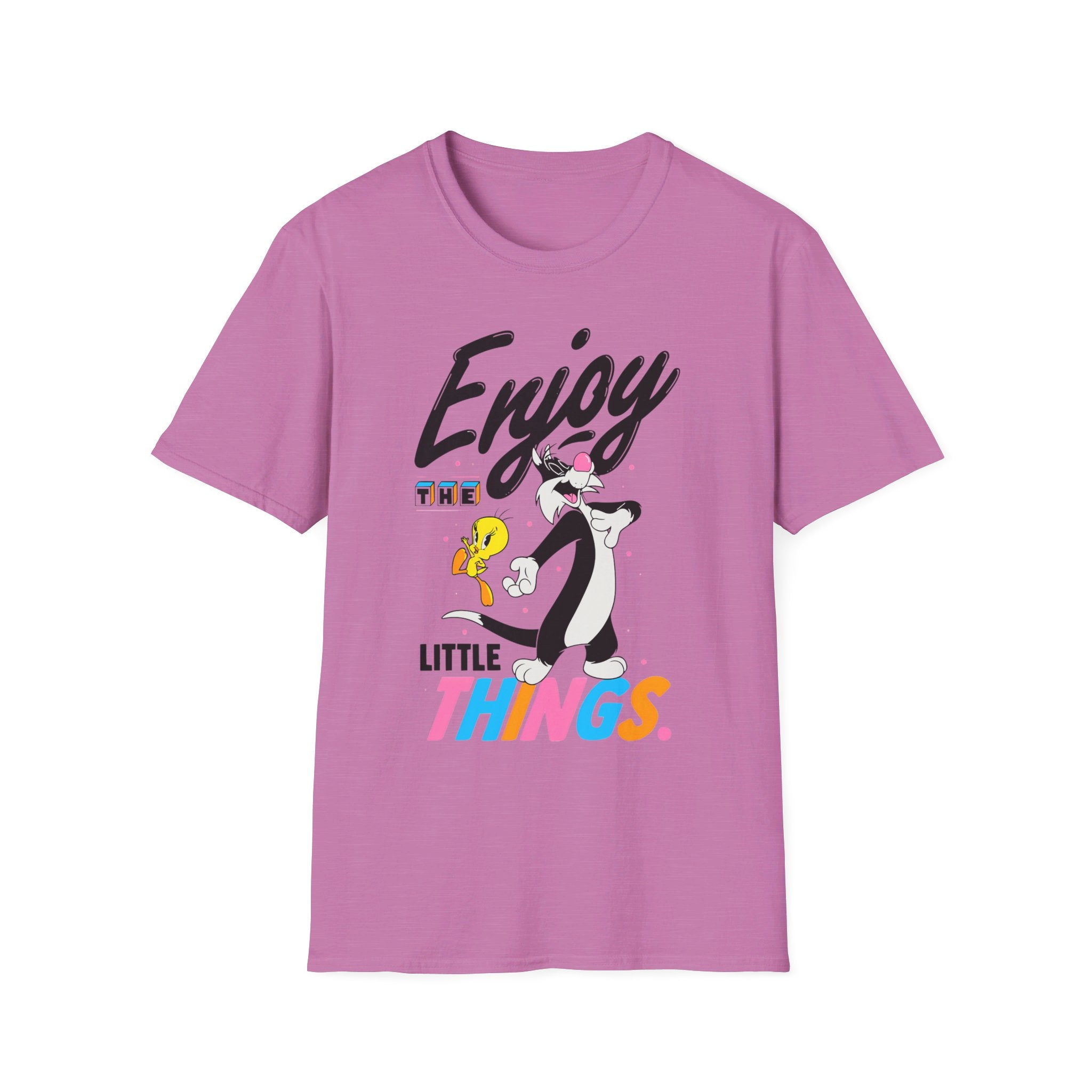 Tweety Bird and Sylvester "Enjoy the little things." - Softstyle T-Shirt