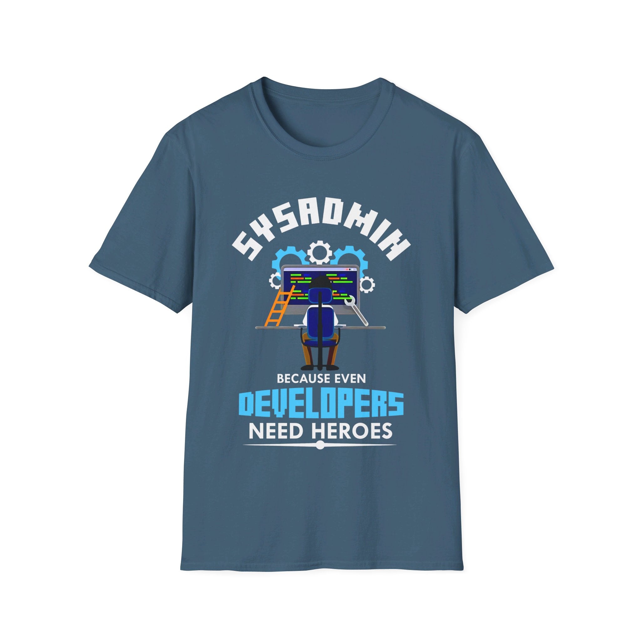 Sysadmin: Because even developers need heroes - Softstyle T-Shirt