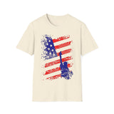 USA American flag 4th July fireworks - Softstyle T-Shirt