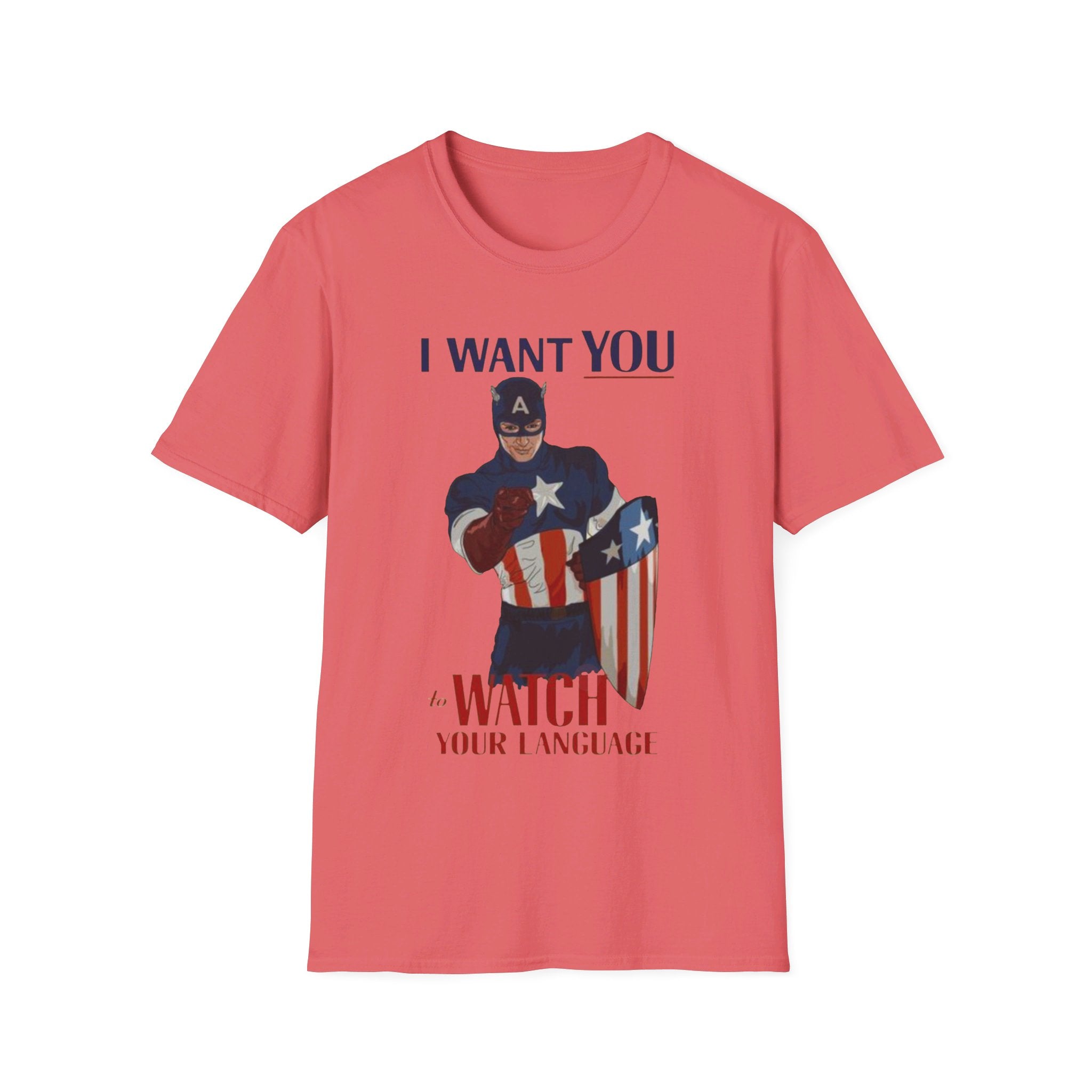 Captain America "I want you to watch your language" - Softstyle T-Shirt