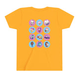 Gabby's Dollhouse backside Kids - Double T-Shirt Youth Short Sleeve Tee