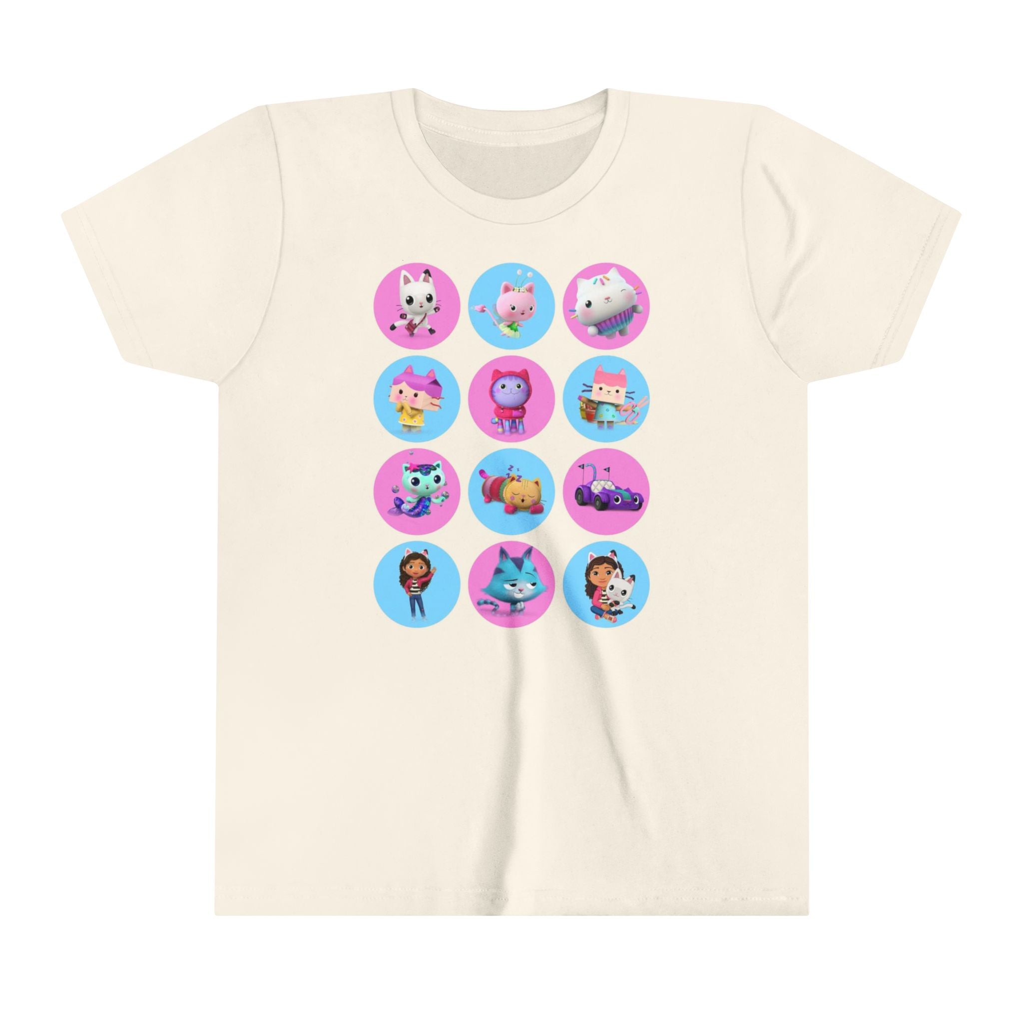 Gabby's Dollhouse circles - Youth Short Sleeve Tee