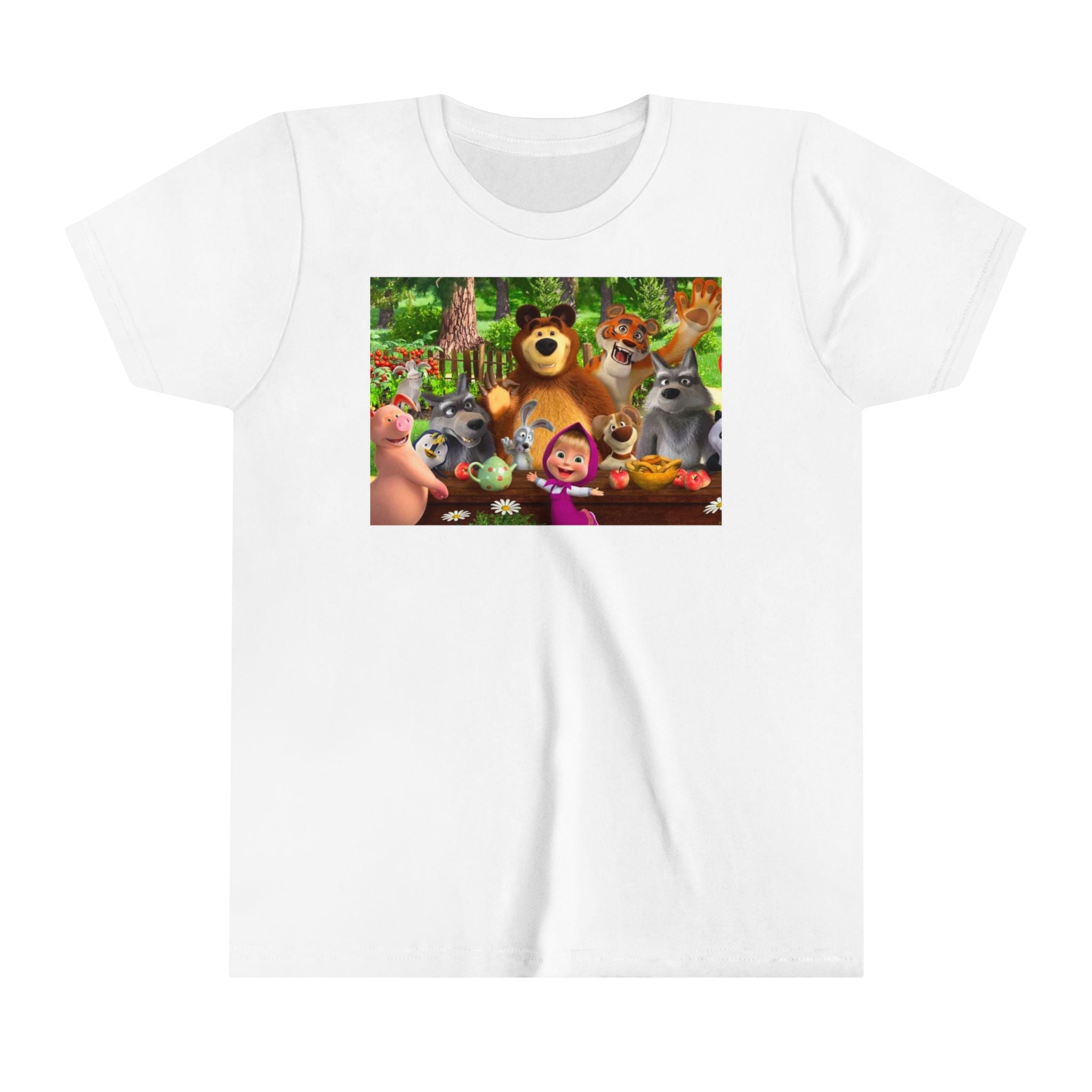 Masha and the bear photograph Kids - Youth Short Sleeve Tee