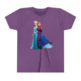 Frozen Elsa and Anna Kids - Youth Short Sleeve Tee