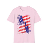 USA American flag 4th July fireworks - Softstyle T-Shirt