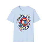 USA Party in the USA: Miley Cyrus lyrics - Softstyle T-Shirt