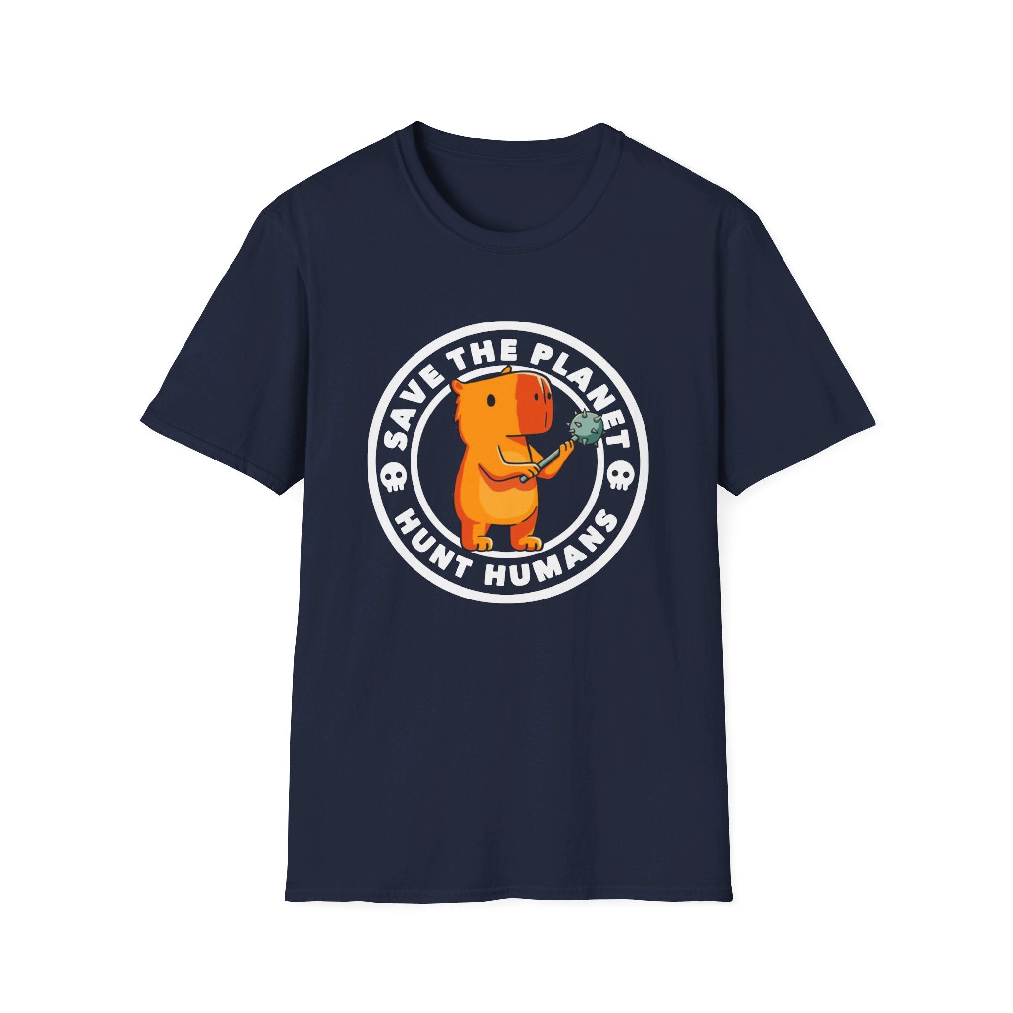 Capybara "Save the planet: Hunt humans" - Softstyle T-Shirt