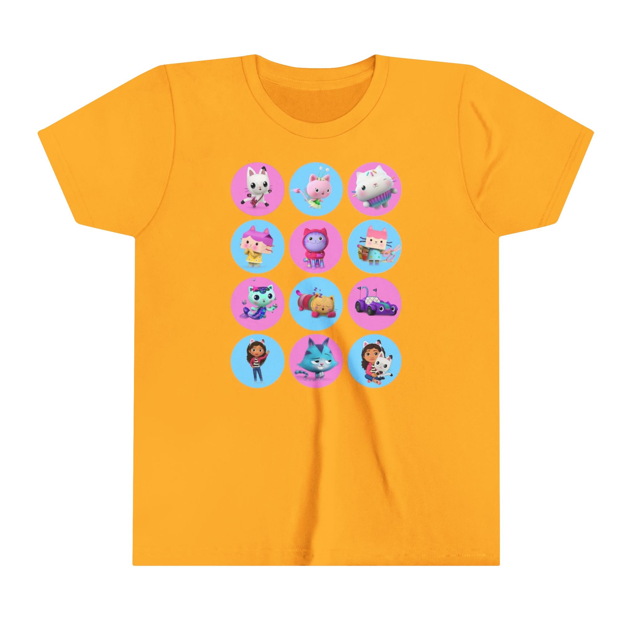 Gabby's Dollhouse circles - Youth Short Sleeve Tee