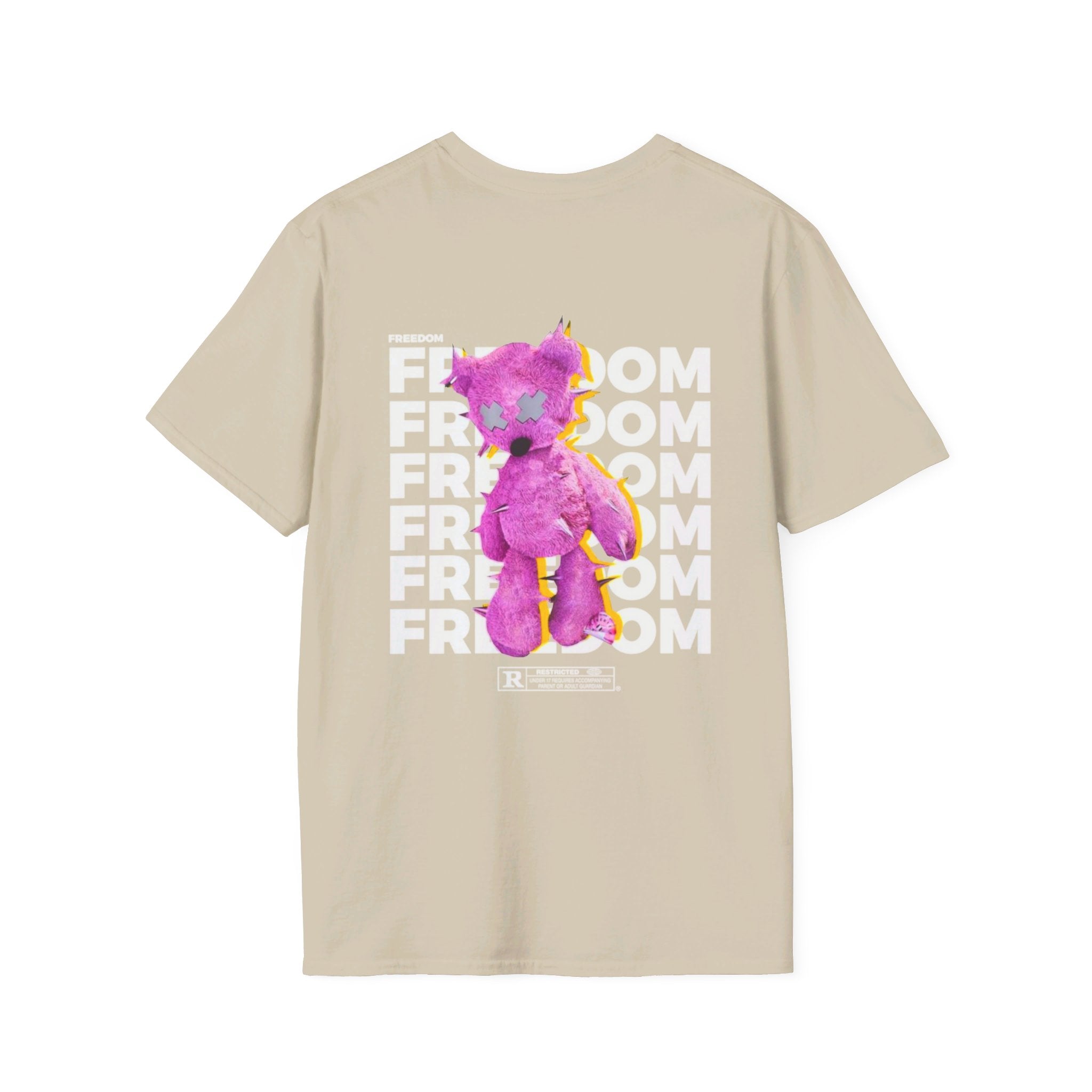 Freedom Bear backside - Softstyle T-Shirt