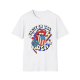 USA Party in the USA: Miley Cyrus lyrics - Softstyle T-Shirt