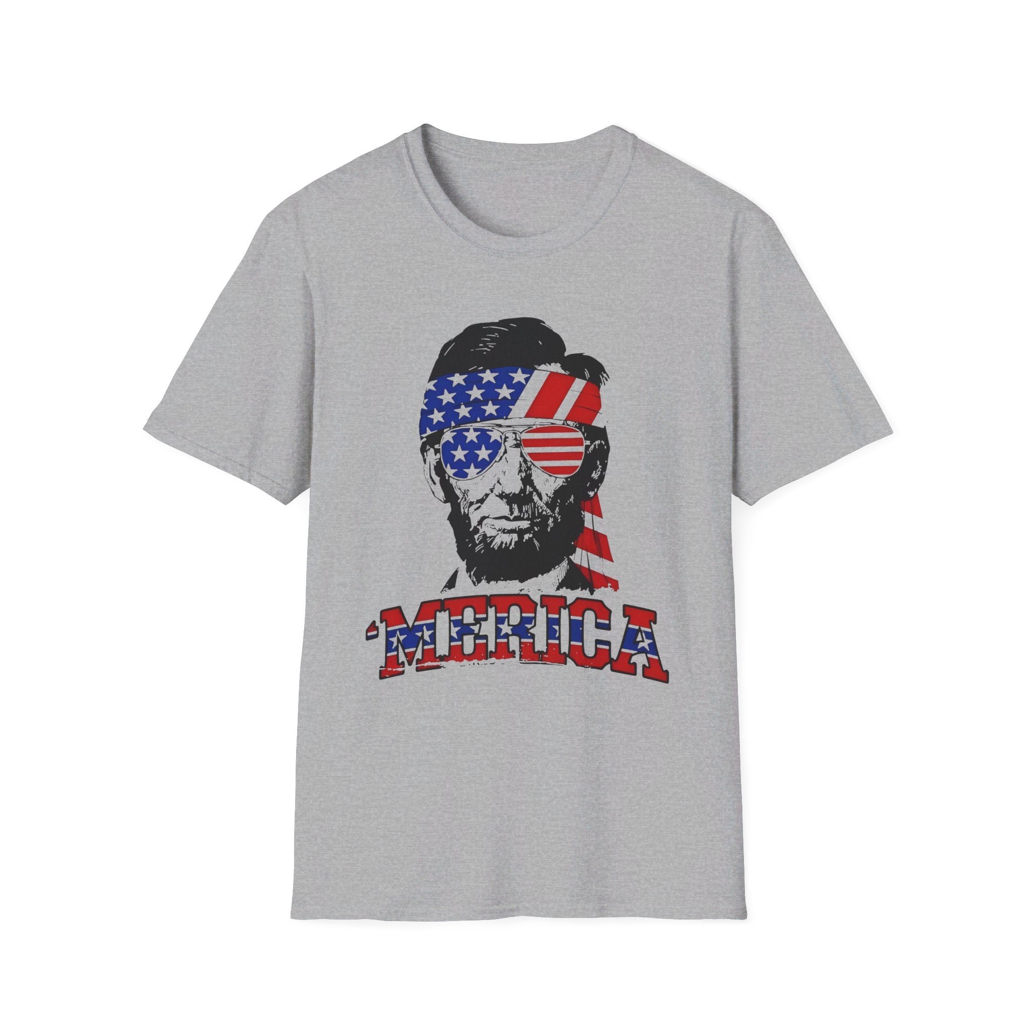 USA "Merica" Abraham Lincoln - Softstyle T-Shirt