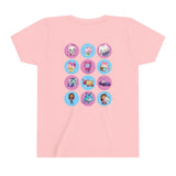 Gabby's Dollhouse backside Kids - Double T-Shirt Youth Short Sleeve Tee