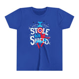 Spider-Man "I stole his shield" Kids - Youth Short Sleeve Tee