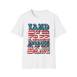 USA America "Land of the free because of the brave" - Softstyle T-Shirt