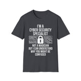 I'm a cyber security specialist not a magician - Softstyle T-Shirt