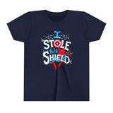 Spider-Man "I stole his shield" Kids - Youth Short Sleeve Tee