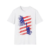 USA American flag 4th July fireworks - Softstyle T-Shirt