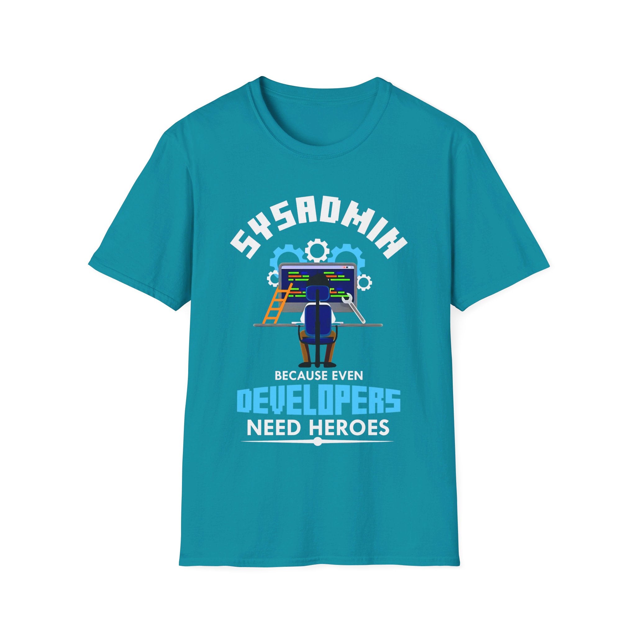 Sysadmin: Because even developers need heroes - Softstyle T-Shirt