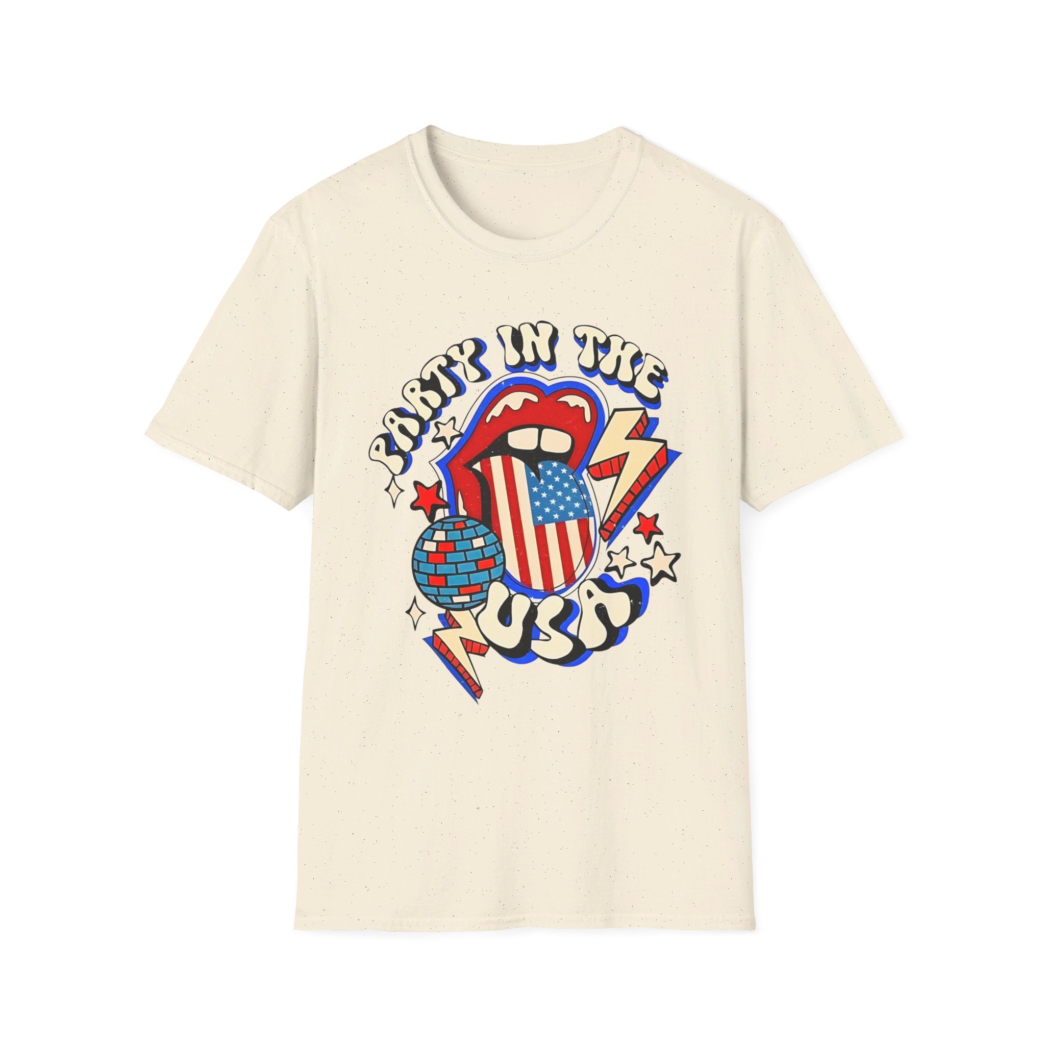 USA Party in the USA: Miley Cyrus lyrics - Softstyle T-Shirt