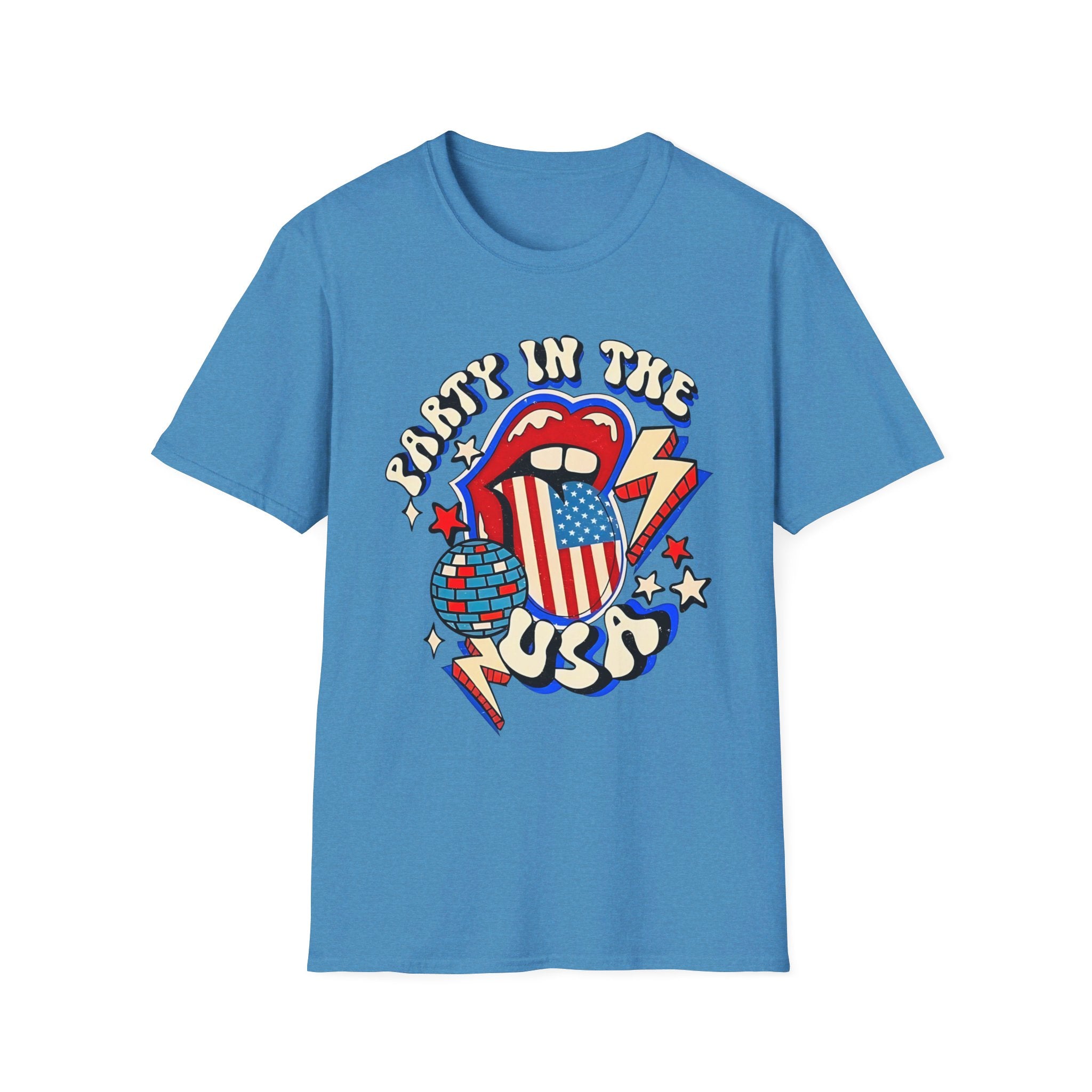 USA Party in the USA: Miley Cyrus lyrics - Softstyle T-Shirt