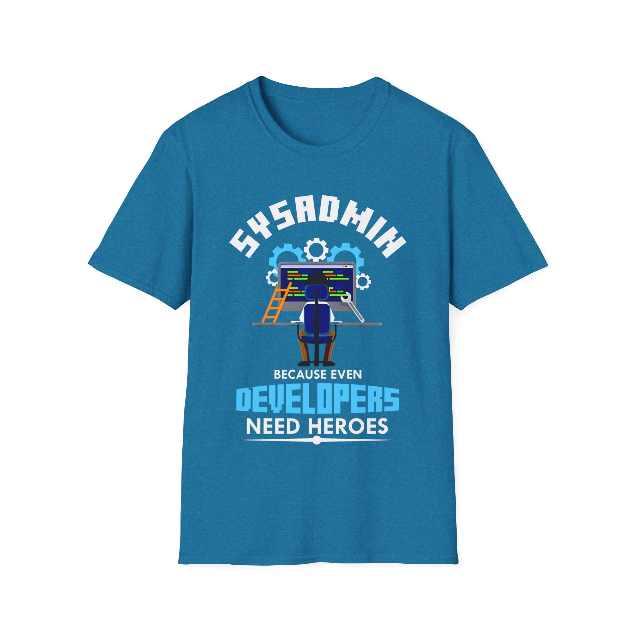 Sysadmin: Because even developers need heroes - Softstyle T-Shirt