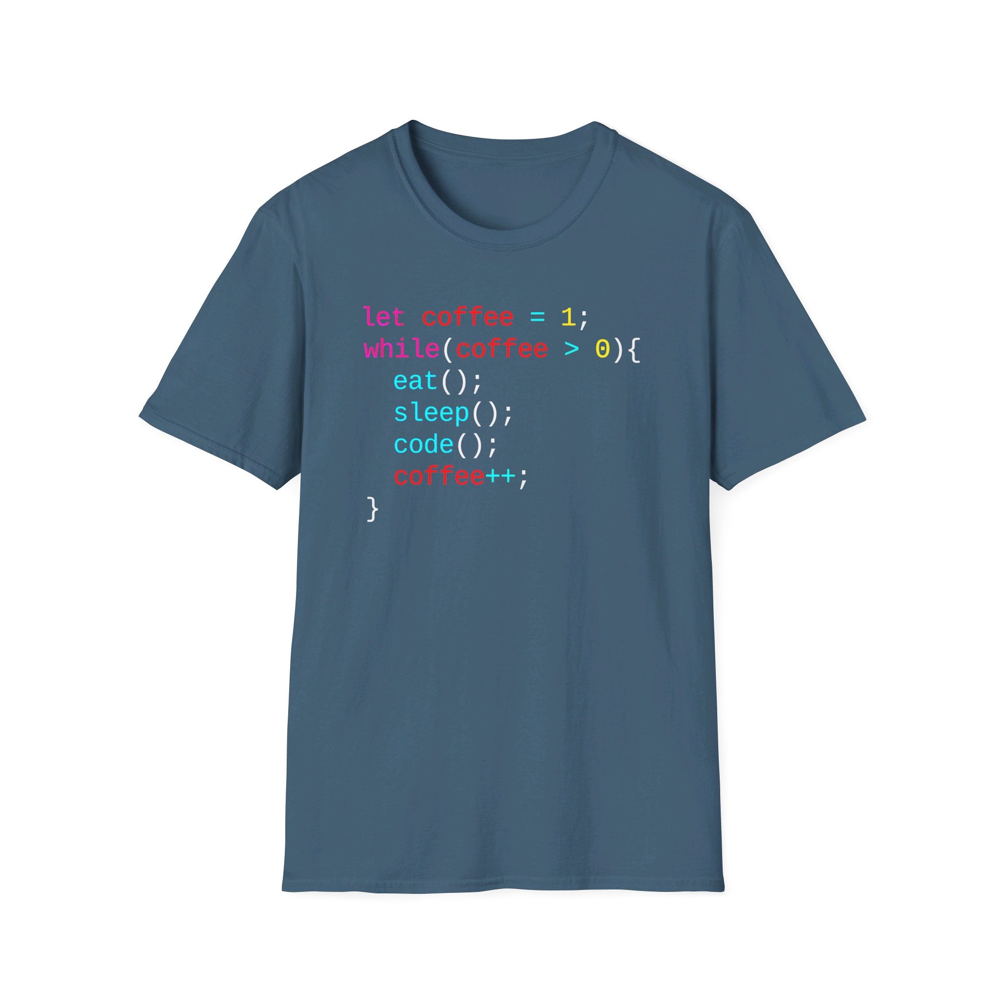 Let coffee = 1; eat, sleep, code - Softstyle T-Shirt