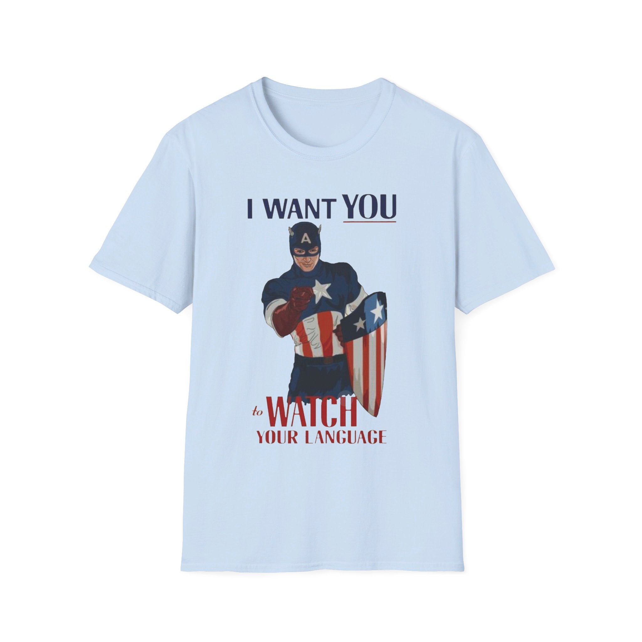 Captain America "I want you to watch your language" - Softstyle T-Shirt