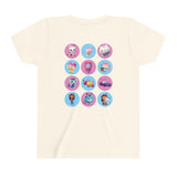 Gabby's Dollhouse backside Kids - Double T-Shirt Youth Short Sleeve Tee