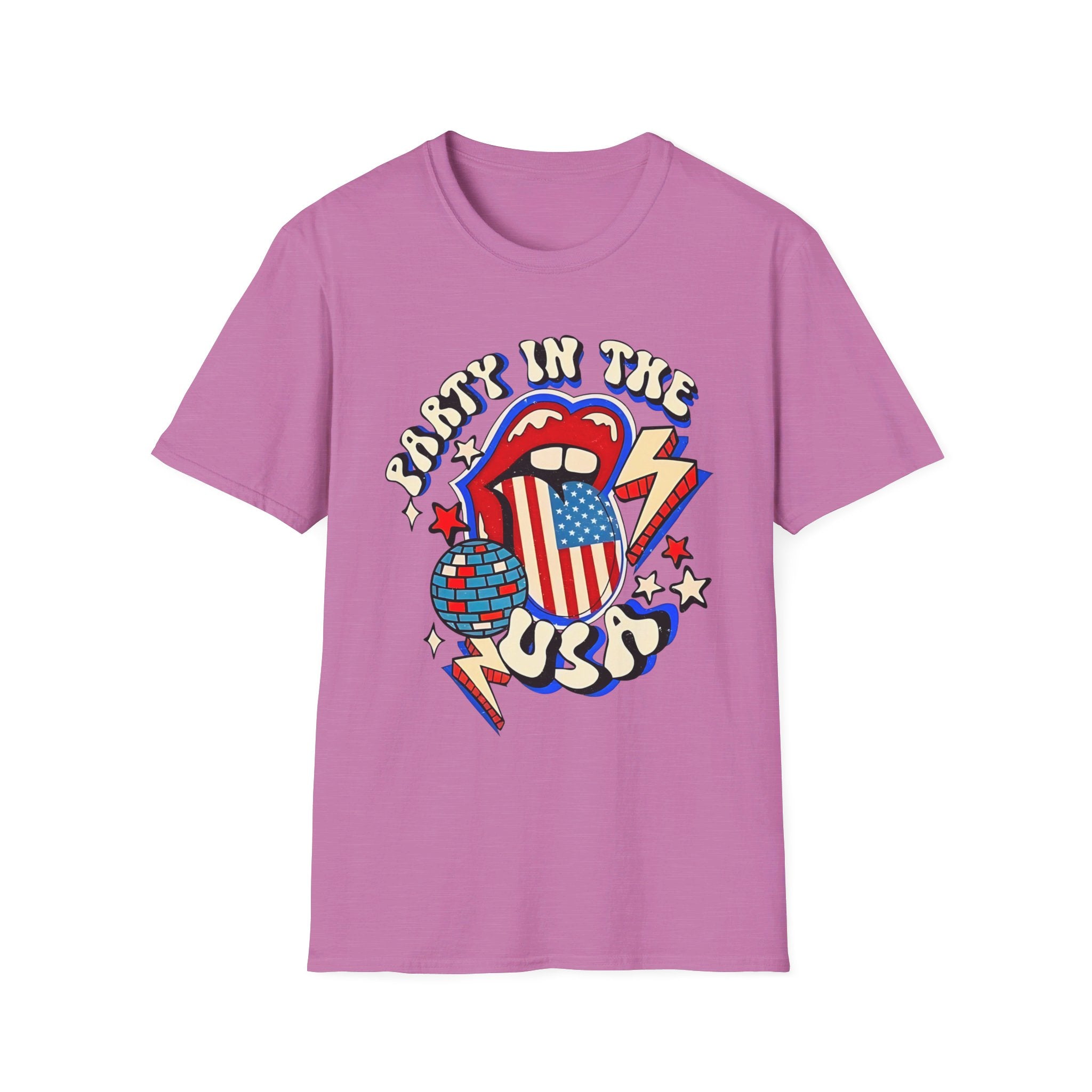 USA Party in the USA: Miley Cyrus lyrics - Softstyle T-Shirt