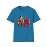 Wolverine and Deadpool eating ice cream - Softstyle T-Shirt